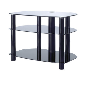 Black 3 Shelf Plasma and LCD TV Stand