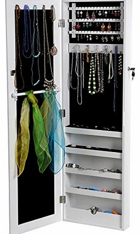 Songmics JBC24W Jewellery Hanging Wall Cabinet 120 x 36 x 9.5 cm (H x W x D)