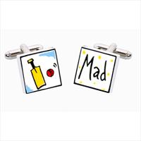 Sonia Spencer Cricket Mad Bone China Cufflinks by