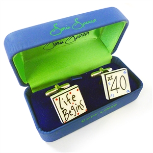 Spencer Cufflinks - Life Begins at 40