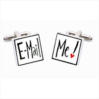 E-mail Me Bone China Cufflinks by