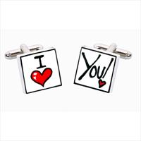 Sonia Spencer I Heart You Bone China Cufflinks by