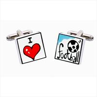 Sonia Spencer I Love Football Bone China Cufflinks by