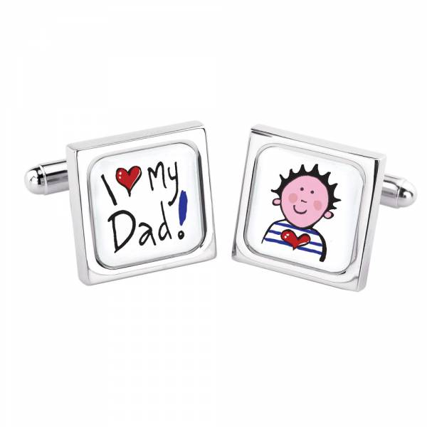 I Love My Dad Cufflinks (Boy)