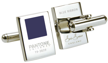 SONIA Spencer Pantone Cufflinks - Blue Ribbon