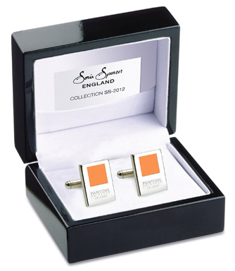 Spencer Pantone Cufflinks - Tangerine