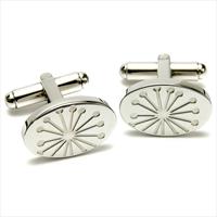 Starburst Etched Cufflinks by