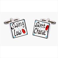 Swing Low Bone China Cufflinks by