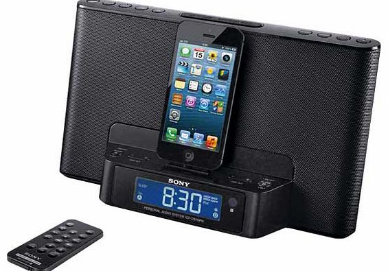 ICFDS15IPN Alarm Clock with Dock - Black