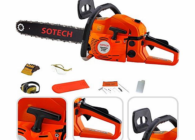 Sotech - Petrol Chain Saw 45CC 1800W High Quality Powerful Garden Tool