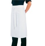 Premier Long Cotton Bar Apron, White