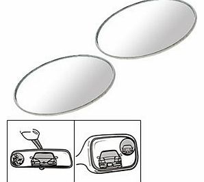 2 Pcs Round Stick-On Convex Blind Spot Mirror Set