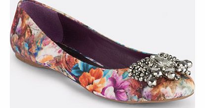 Pitts Print Jewel Ballerina Shoes