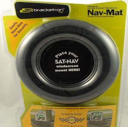 NAV-MAT - DASH MOUNT FOR PORTABLE SATELLITE NAVIGATION - Licensed by the Association of Chief Police Officers as an Official Police Security Initiative approval - UK Specification - See our advert in 