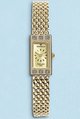 ladies 9ct gold diamond-set bracelet watch