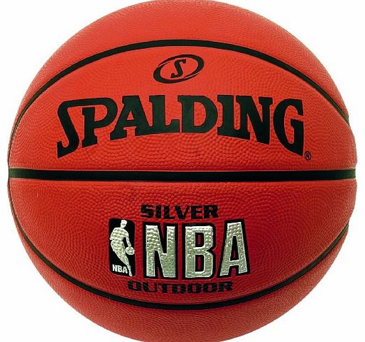 Kids NBA Outdoor Basketball - Silver, Size 5