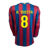 Nike 09-10 Barcelona L/S home (A.Iniesta 8)