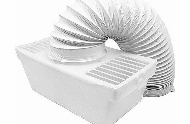 Spares2go Condenser Vent Box amp; Hose Kit for Beko amp; Amica Tumble Dryers (4`` / 100mm)