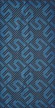 Speedo, 1294[^]230399 Monogram Border Towel - Oxid Grey and Blue
