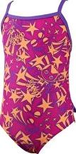 Speedo, 1294[^]234770 Tots Girls Essential Frill 1 Piece - Pink and