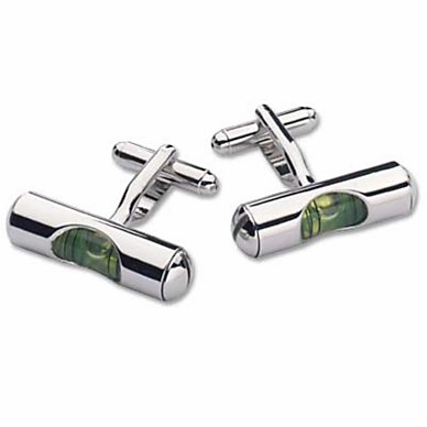 Spirit level cufflinks