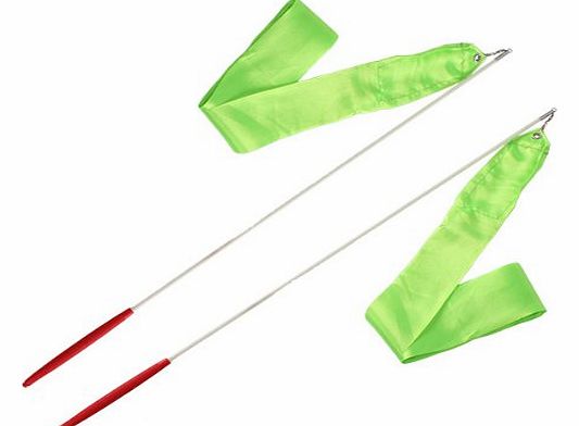 Generic Pair Dance Ribbon Training Art Gymnastic Rhythmic Streamer Baton Twirling Rod 4m