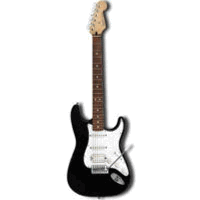 Standard Fat Strat RW- Black