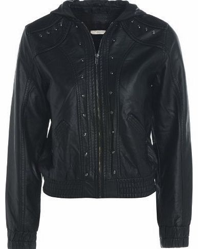 Girls PU Faux Leather Biker Jacket Age 7 - 13 (Age 13)