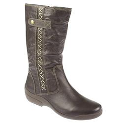 Female BEL1012 Leather Upper Leather Lining ?40 plus in Dark Brown, Tan