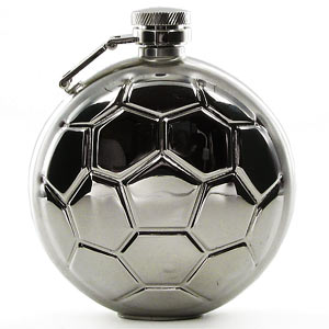 Steel 5oz Football Hip Flask