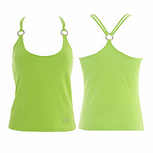 Lime diamante ring vest