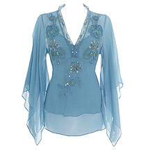 Turquoise crinkle kaftan