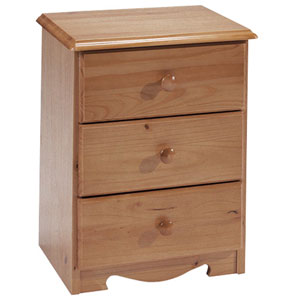 Verona 3 Drawer Bedside Table