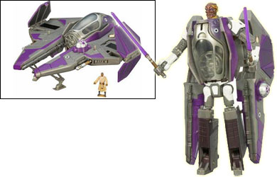 Transformers - Mace Windu Jedi Starfighter