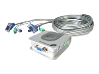 2 Port Ultra Compact PC Switcher - KVM switch -