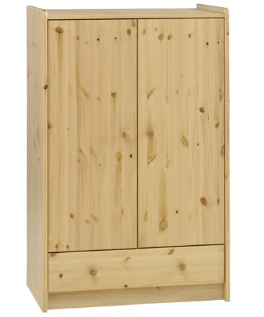 Natural Pine Low Wardrobe