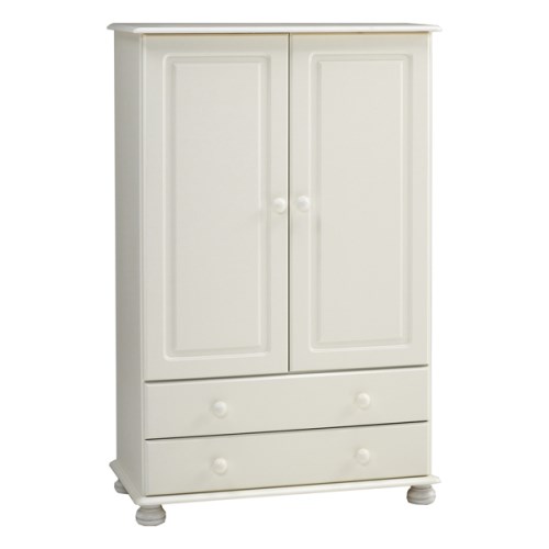 Richmond White 2 Drawer 2 Door Wardrobe