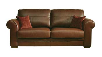 Ascot Leather 3 Seater Sofa