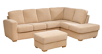 Firenza Corner Sofa in Novalife Beige - Fast Delivery