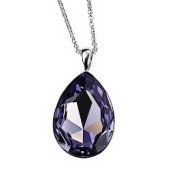 Silver & Indigo Swarovski Crystal Pendant