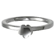 Silver Flower Stacking Ring, Large