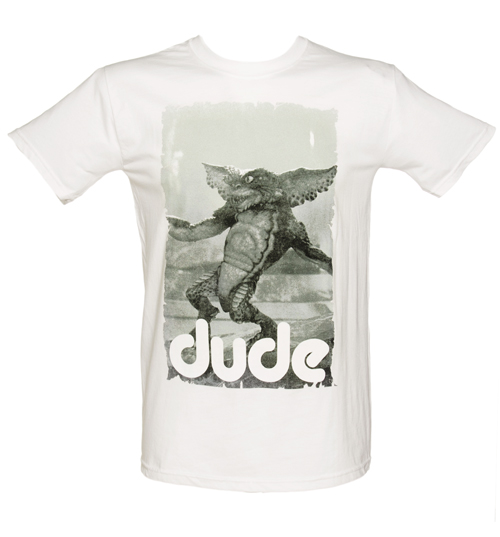 Mens White Dude Gremlins T-Shirt