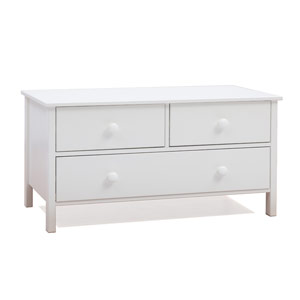 , Classic Kids, White 2 + 1 Drawer Chest