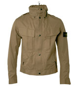 Beige Full Zip Hooded Jacket