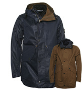 Navy Longer Length Hooded Jacket