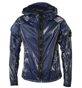 Royal Blue Full Zip Hooded Jacket