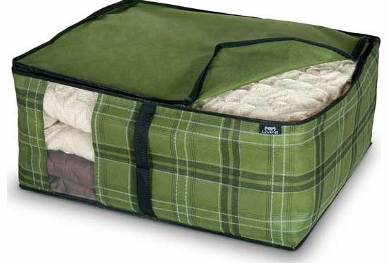 Tartan PP Non Woven 2 Piece Blanket Storage Set