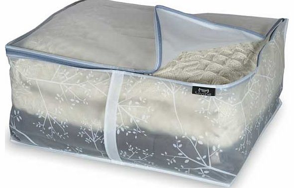 White Leaf Peva 2 Piece Blanket Storage Set -