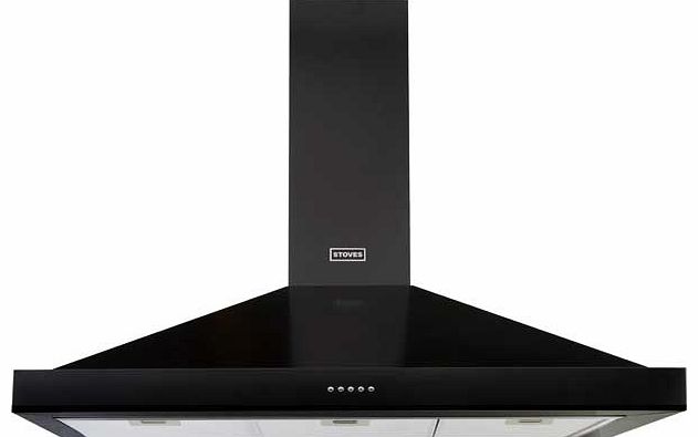 1100 RICH 110cm Cooker Hood - Black