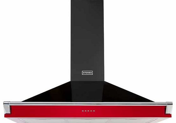 900 RICH 90cm Cooker Hood - Red